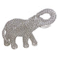 Silver and Faux Crystal Elephant Sculpture