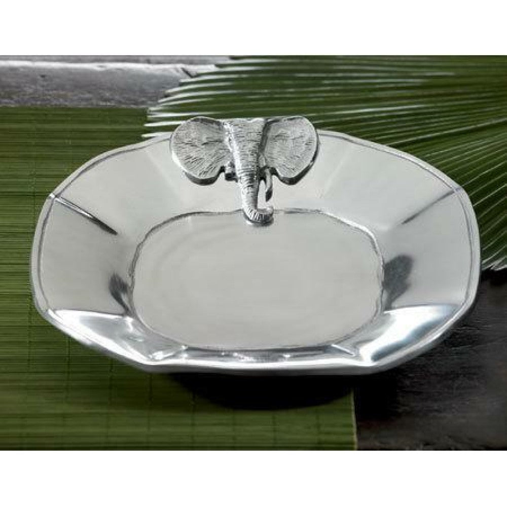 Shiny Silver Elephant Serving Tray