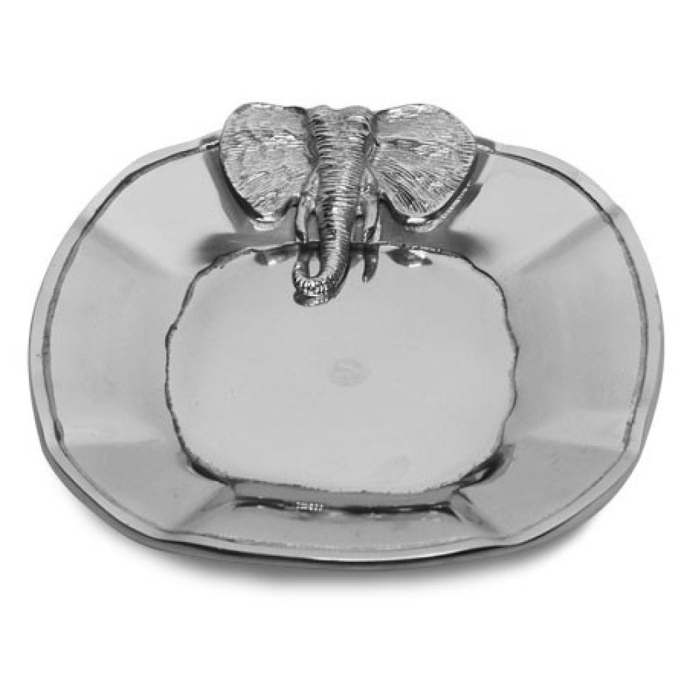 Shiny Silver Elephant Serving Tray