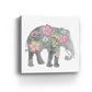 20" Floral Elephant Canvas Wall Art