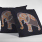 16” Orange Elephant Zippered Suede Throw Pillow