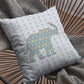 16" Blue Elephant Zip Suede Throw Pillow