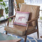 16” Red White Ornate Elephant Indoor Outdoor Throw Pillow