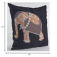 20” Orange Elephant Indoor Outdoor Throw Pillow