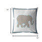 18” Gold White Elephant Indoor Outdoor Throw Pillow