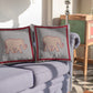 20” Red Gray Elephant Indoor Outdoor Throw Pillow