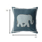 16” Spruce Blue Elephant Indoor Outdoor Throw Pillow