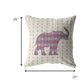 26" Magenta Elephant Indoor Outdoor Throw Pillow