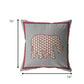 16” Red Gray Elephant Boho Suede Throw Pillow