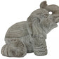 13" Rustic Elephant Indoor Outdoor Statue