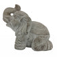 13" Rustic Elephant Indoor Outdoor Statue